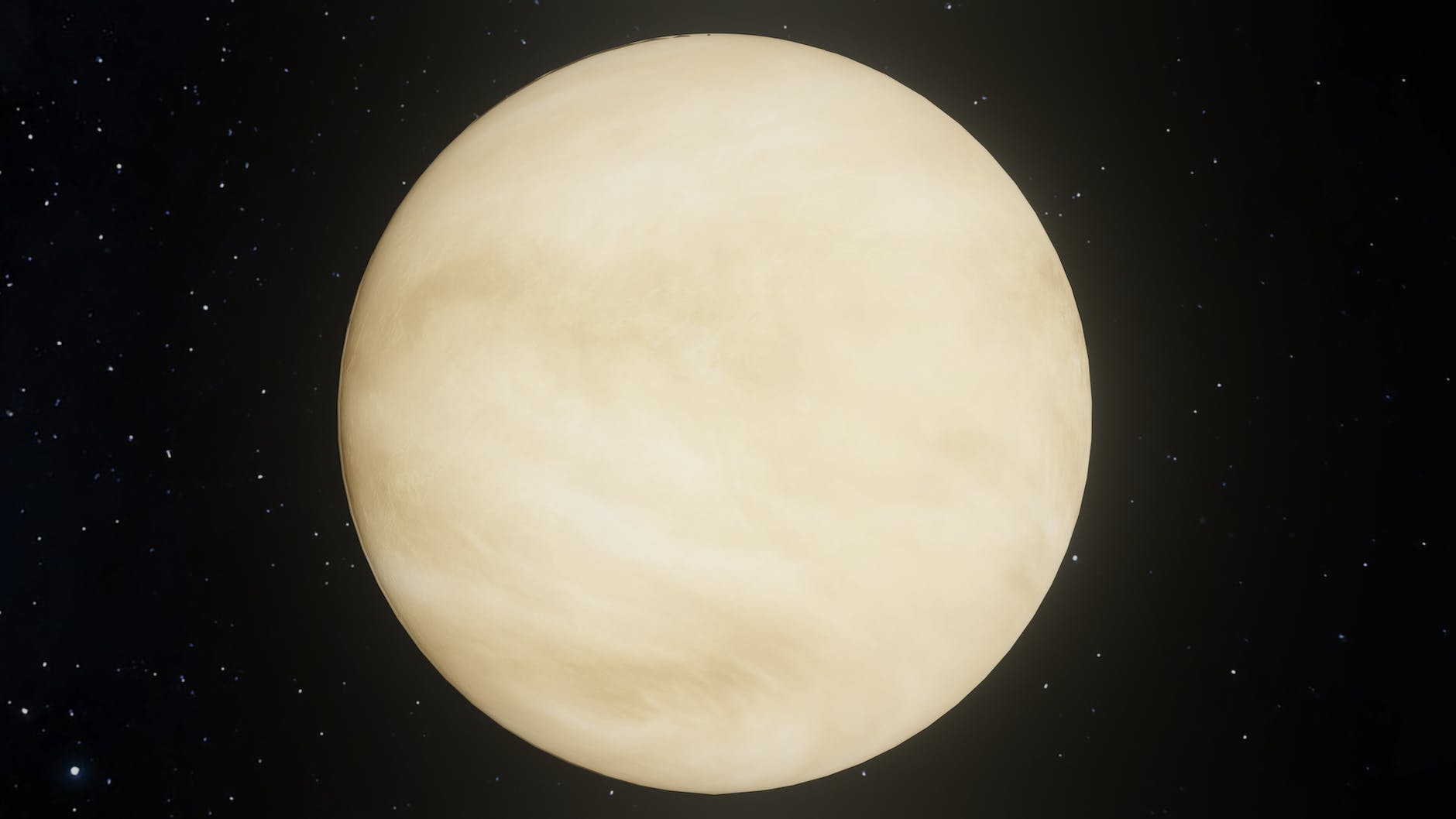 white planet on a black sky